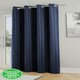 image 1 of Supersoft Navy Single Door Curtain 66 x 84 inch (168 x 214 cm) Room Darkening Eyelet Thermal Noise Reducing Single Door Curtain