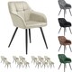 image 9 of Dining Chair Marilyn - velvet look, quilted pattern - per piece Green | Dark Green/Black