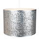 image 1 of Modern and Designer Bright Silver Glitter Fabric Pendant/Lamp Shade 25cm Wide | Silver | Silver | 1
