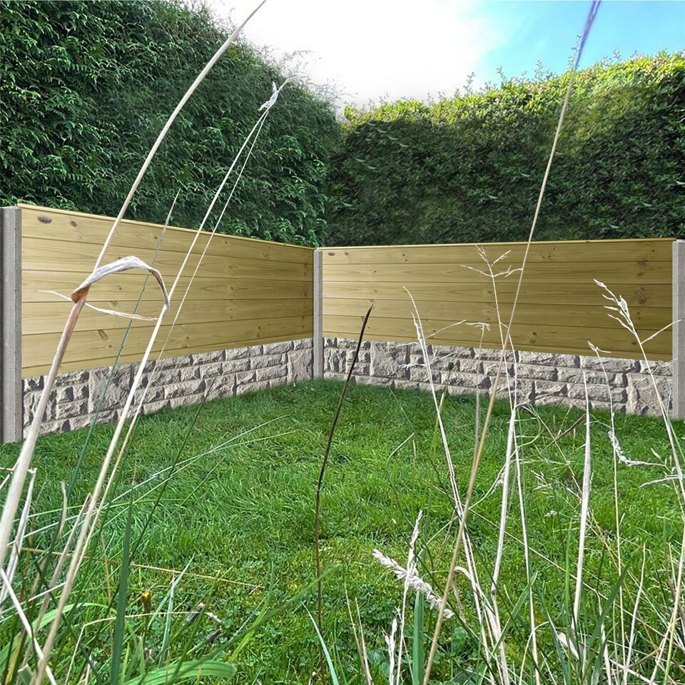 image 1 of Ultimate T&G Horizontal Boards W:6ft x H:2ft Fence Panel Treated Timber (Pack of 4)