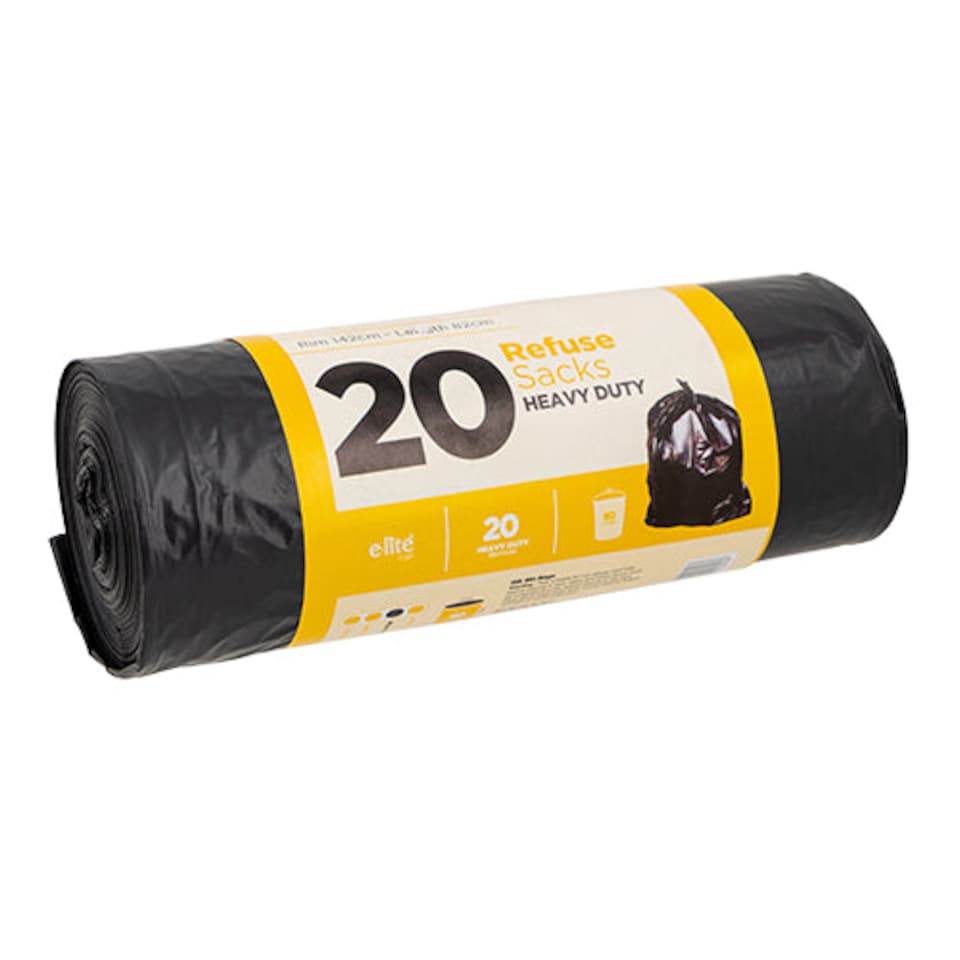 image 1 of Heavy Duty Bin Bags 80L 20 Pack of 1