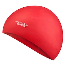 Unisex Adult Soft Latex Swimming Cap | Comfortable Elastic Flexible Cap | Red | Red | One Size | 1