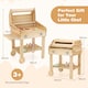 image 2 of COSTWAY Wooden Barbecue Grill Toy Set Kids BBQ Grill Playset With Play Food Natural