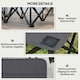 image 5 of Outsunny 6 Seater Folding Bench Camping Chair with Cup Holder, Grey Grey | Charcoal grey