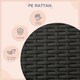 image 4 of PawHut Wicker Dog House, Rattan Pet Bed with Soft Cushion, Cat Basket - Grey