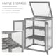 image 6 of Outsunny 3-tier Wood Greenhouse Plant Storage Shelf Garden Cold Frame Grow House