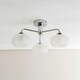 image 3 of ValueLights Amaia Polished Chrome IP44 Rated 3 Way Frosted Ribbed Glass Ceiling Light