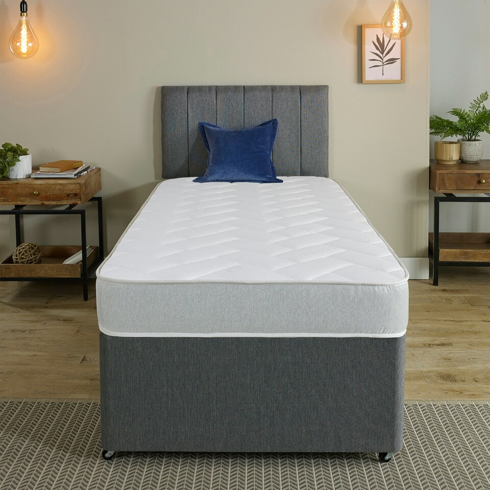 image 1 of Hybrid Spring and Memory Foam Mattress - Soft Firmness | White | Single