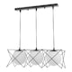 image 2 of Dreyson 3 Light Bar Pendant Matt Black and Opal Glass