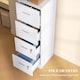 image 3 of HOMCOM File Cabinet with 4 Drawers for Home Office, Vertical Filing Cabinet with Lock, Adjustable Hanging Bar for A4 and Letter Size, Ash Wood-Effect