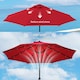 image 8 of Outsunny UPF 50+ Replacement Parasol Canopy Parasol Cover Replacement, Red