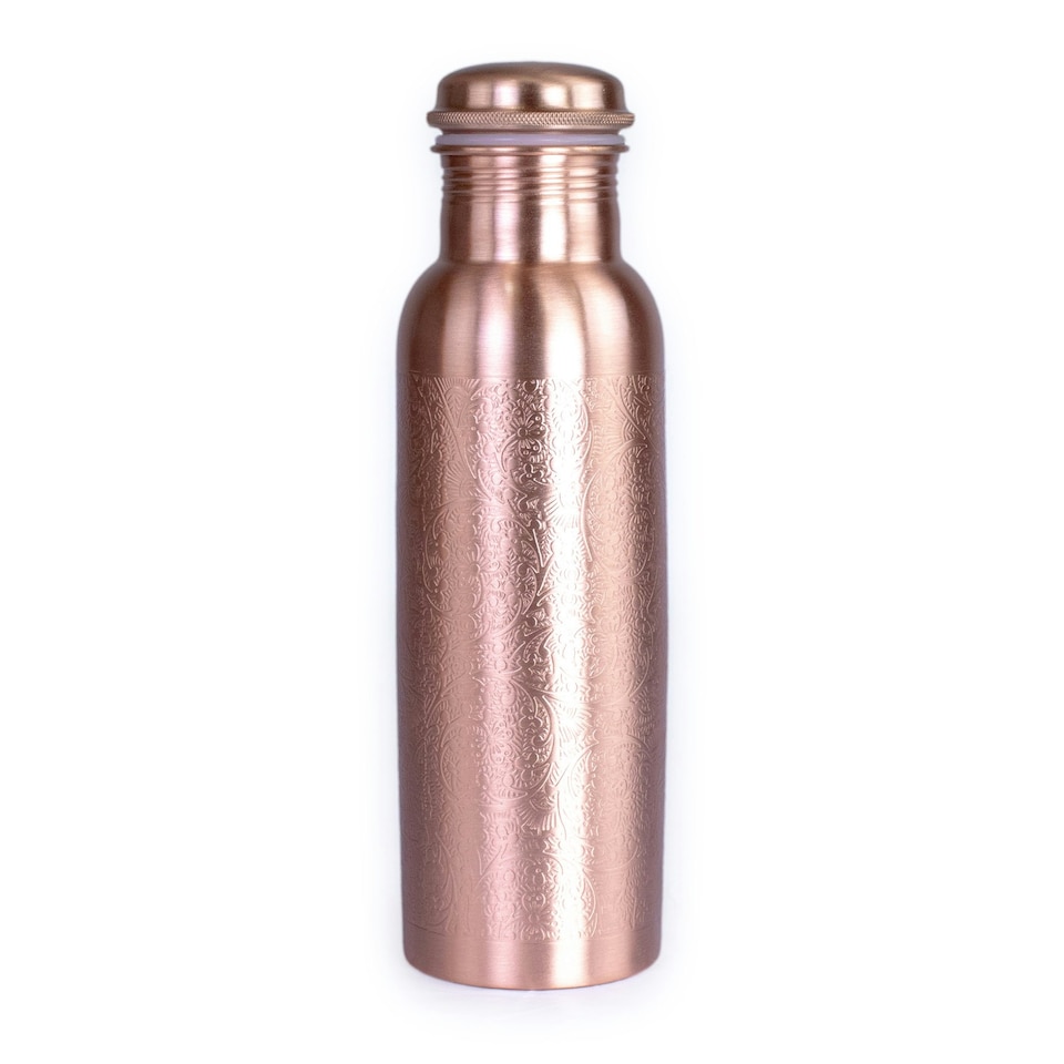 image 1 of Yoga-Mad Flower Copper 0.8L Water Bottle - Copper - One Size