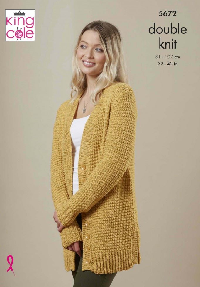 King Cole Subtle Drifter DK Knitting Pattern 5672, Cardigans and Sweaters for Women - 32 - 42 Inches