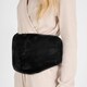image 4 of OHS 1L Extra Long Hot Water Bottle & Soft Winter Warm Faux Fur Cover Body Wrap - Black