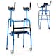image 1 of COSTWAY Versatile Rolling Walker All Terrain Stand-Assist Walker-Navy