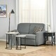 image 2 of HOMCOM 2 Seater Sofa Bed Click Clack Couch Sleeper for Living Room Grey