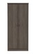 image 2 of Lisbon 2 Door Wardrobe - L53.5 x W81.5 x H187 cm - Black Wood Grain | Grey