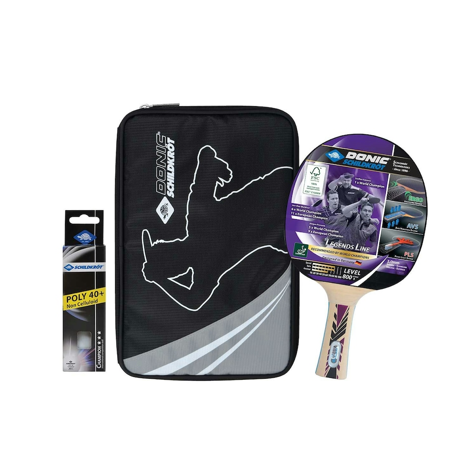 image 1 of Premium-Gift Set Legends 800 FSC Table Tennis Paddle & Balls