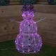 image 3 of 60cm Indoor Outdoor Acrylic Snowman Christmas Decoration with Colour Changing LED