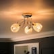 image 2 of ValueLights Reyka 3 Way Silver Ceiling Light | Silver