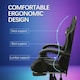 image 5 of 360 Degree Swivel Gaming Chair with Footrest Lumbar Support Back Support - Grey