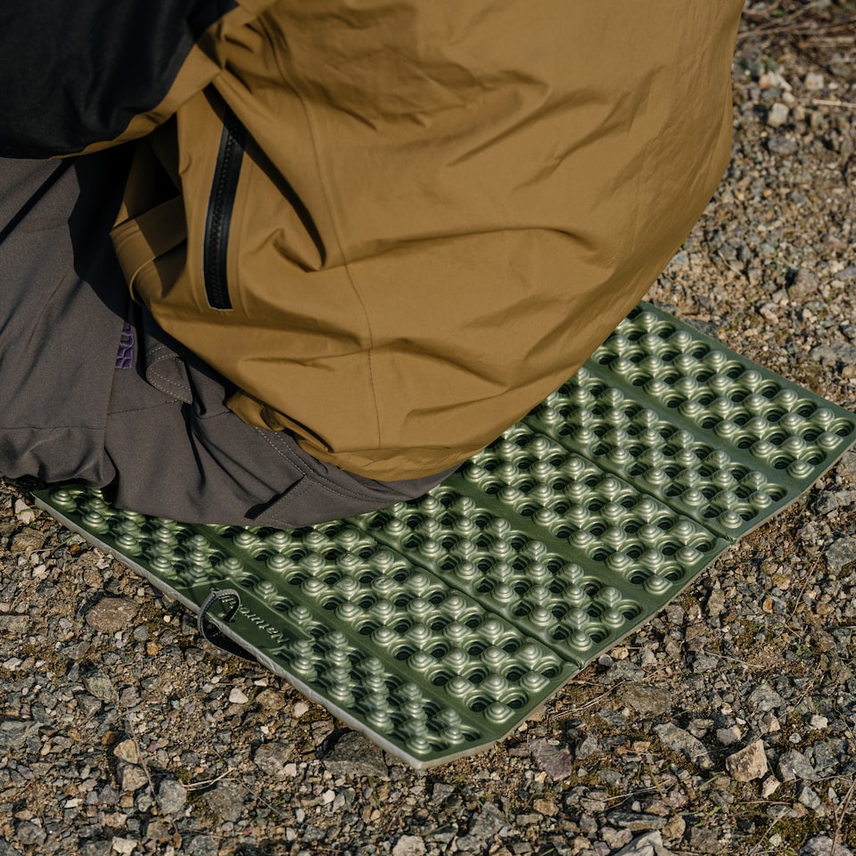 image 1 of Foldable Egg Crate Cushion | Green | Army Green | Not provided