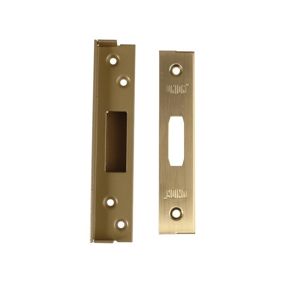 image 1 of Union Strongbolt Mortice Rebate Kits Deadlocks - 2100 | Brown | Polished Brass | 13mm (1/2 in) | 1