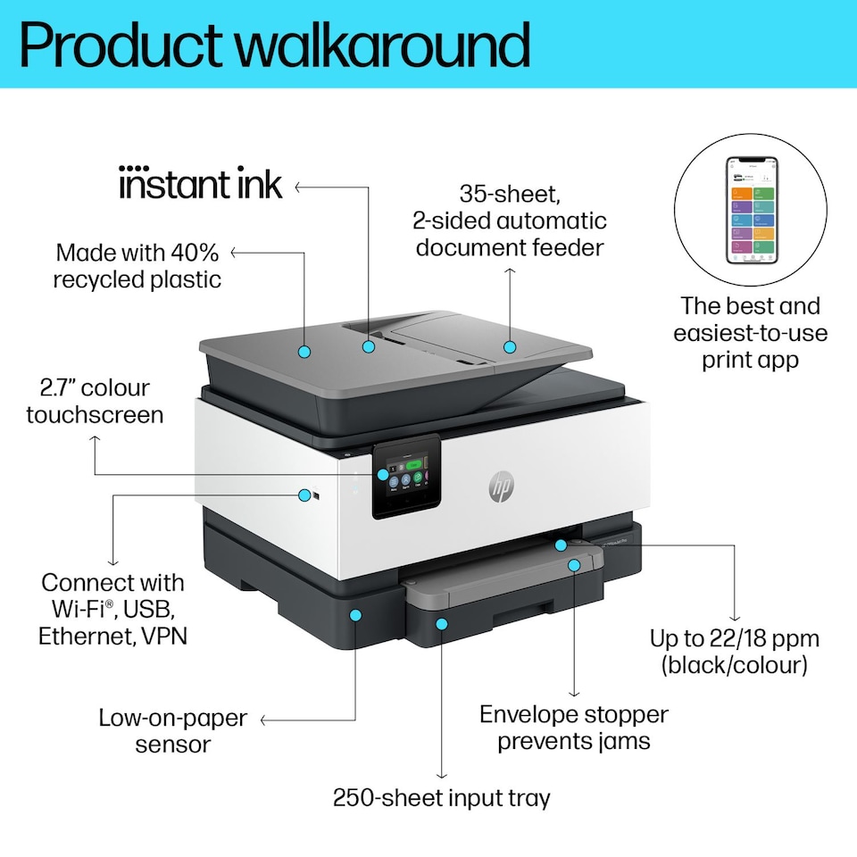 image 1 of HP 9120e Multifunction Printers - 512MB - Grey