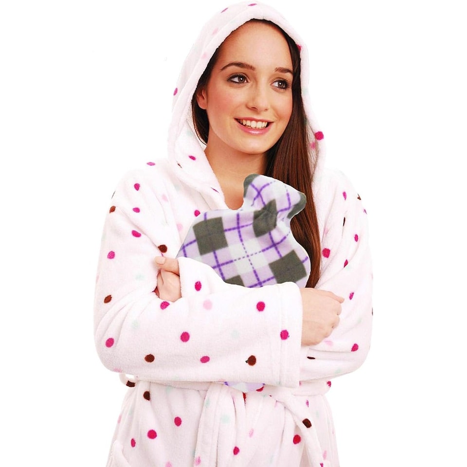 image 1 of K Collection Diamond 2L Hot Water Bottle And Cover (Pack of 2) | Red | Red/Purple | One Size | 1