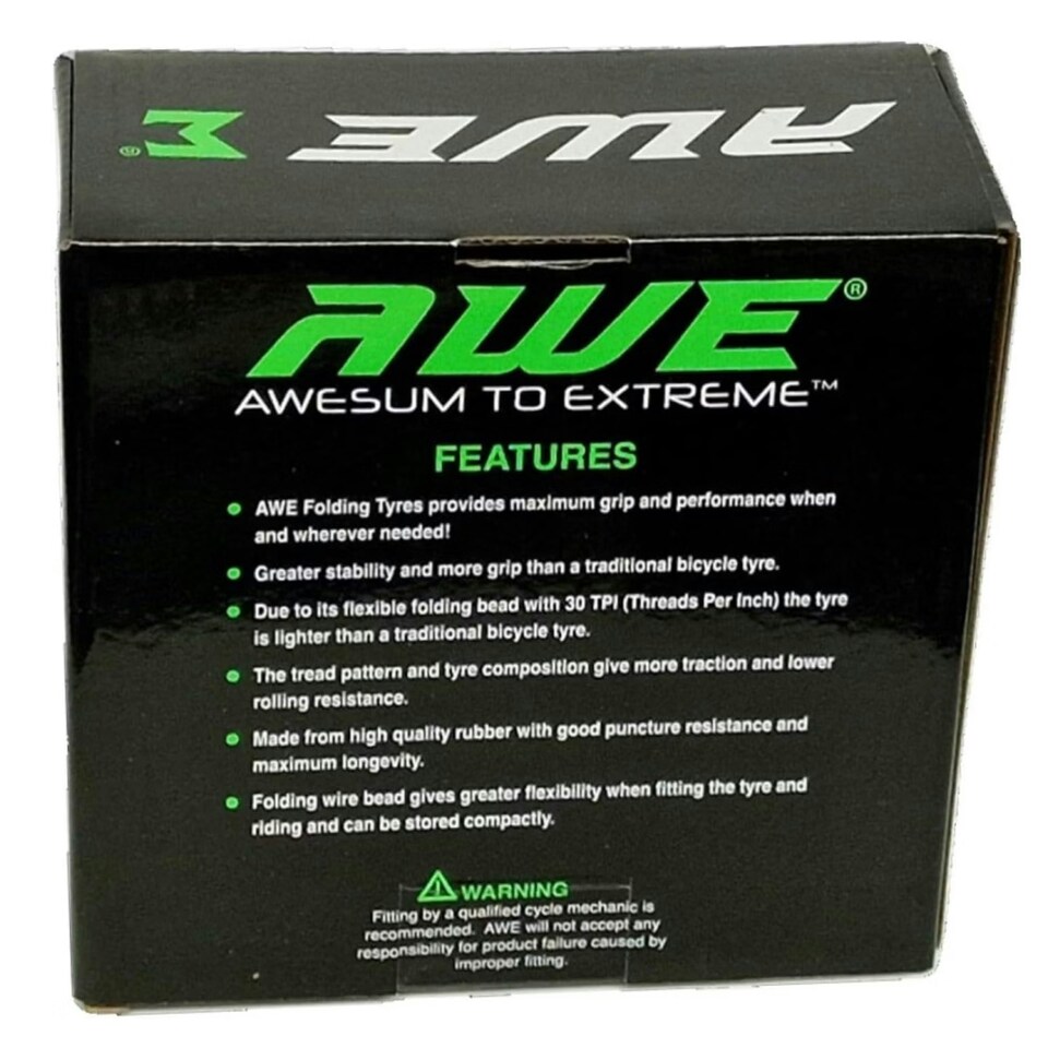 image 1 of AWE AWEShield Puncture Protection Folding Tyre 20" x 1.95" MTB/Bike Tyre 30 TPI