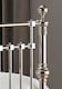 image 4 of 5ft King Size Antique Victorian style, chrome nickel finish traditional metal bed frame bedstead. | Silver | Chrome Nickel | King
