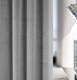 image 3 of Luxury Enhanced Living Grey Velvet, Supersoft, Blackout, Thermal Curtains with Tape Top (PAIR) - 90 x 90 inch (229x229cm) | Grey | Grey | 2