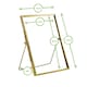 image 3 of Nicola Spring Standing Metal Photo Frames - 5" x 7" - Gold - Pack of 2 - Freestanding Picture Frame Display Frame Poster Frame Picture Display Gold | S