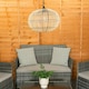 image 3 of ValueLights Solar Powered Natural Bamboo Outdoor Hanging Pendant Garden Pergola Light