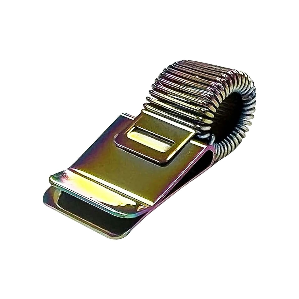 image 1 of Iridescent Metal Pen Holder Clip for Notebooks and Clipboards