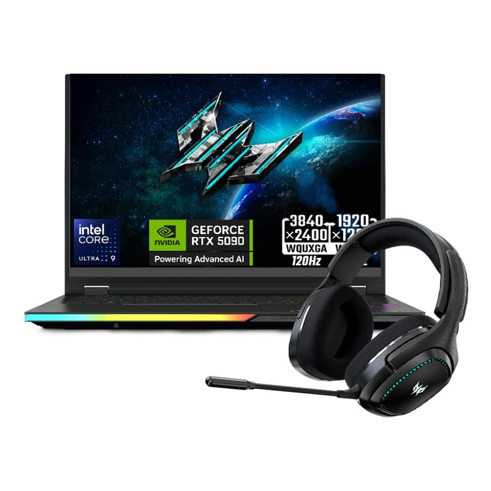 Acer Predator Helios 18 AI NVIDIA RTX 5090 64GB 18 WQUXGA MiniLed Intel Core Ultra 9 275HX Gaming Laptop