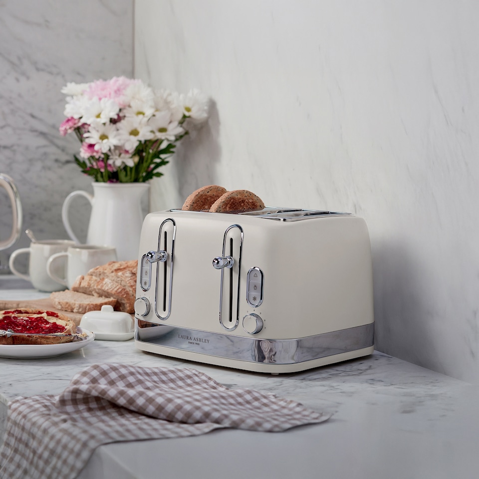 image 1 of Laura Ashley - Dove Grey 4 Slice Toaster - 7 Browning Levels - 1850W