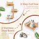 image 6 of COSTWAY 6Pcs Cat Wall Furniture Set Wall Mounted Shelves
