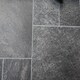 image 2 of Black Stone Effect Anti-Slip Vinyl Flooring For Kitchen, Bathroom, 3.8mm Thick
