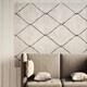 image 3 of Beige Contemporary Abstract Soft Chenille Washable Living Room Area Rug- 200x290cm Cream