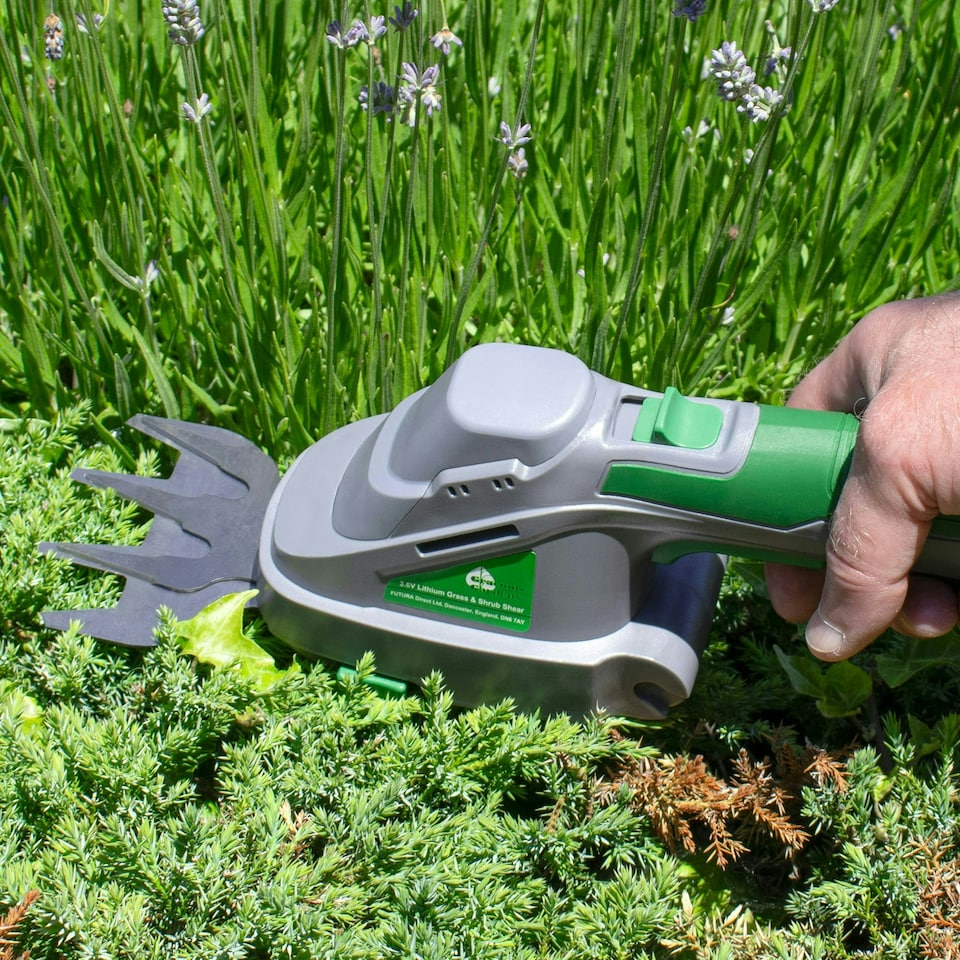 image 1 of Gracious Gardens 3.6V 2 in 1 Cordless Hedge Trimmer Cutter