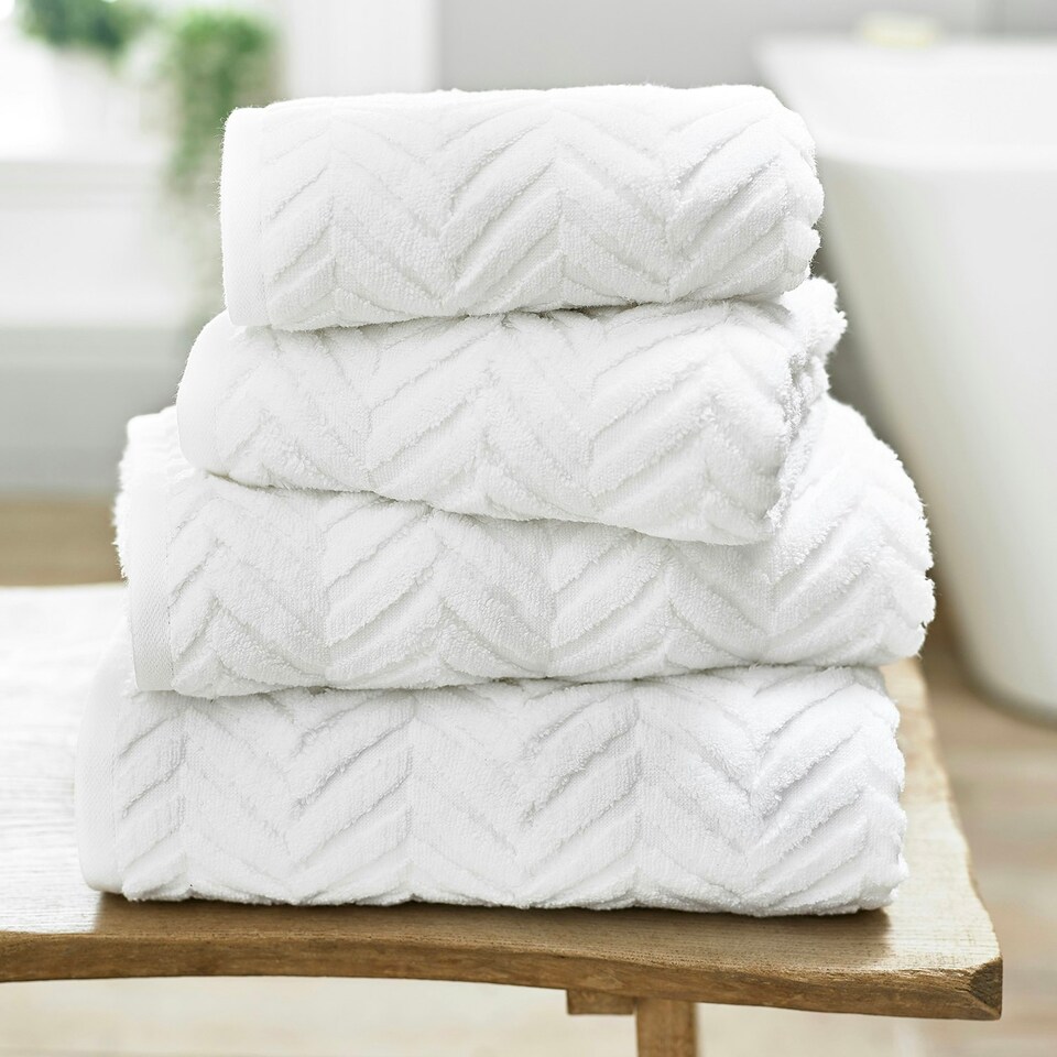 image 1 of Catalonia Zero Twist 650GSM Towels The Lyndon Company White | White | Bath sheet