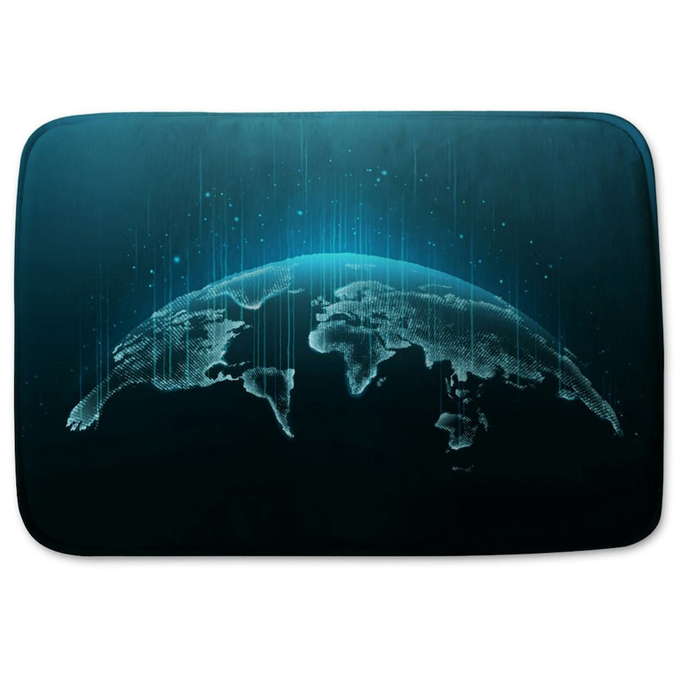 image 1 of Bathmat - Map of the planet (Bath mats)