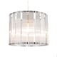 image 2 of Designer Pendant Light Shade with Rippled Acrylic Transparent Columns | Chrome | Chrome | 1
