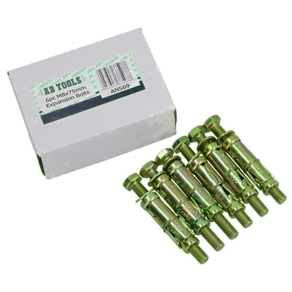 M10 10mm x 100mm Expansion Rawl Bolt for Masonry Sleeve Anchors Fastener 8pk