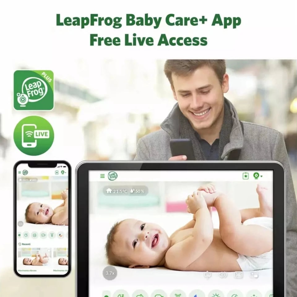 image 1 of LeapFrog LF4915HD 5" Wi-Fi HD Pan & Tilt Baby Monitor