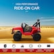 image 3 of HOMCOM 12V Kids Electric Ride On Car Truck Off-road Toy W/ Remote Control Red