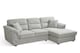 image 3 of Grey Chenille 2C1 Corner Sofa with Chaise ELLIOT