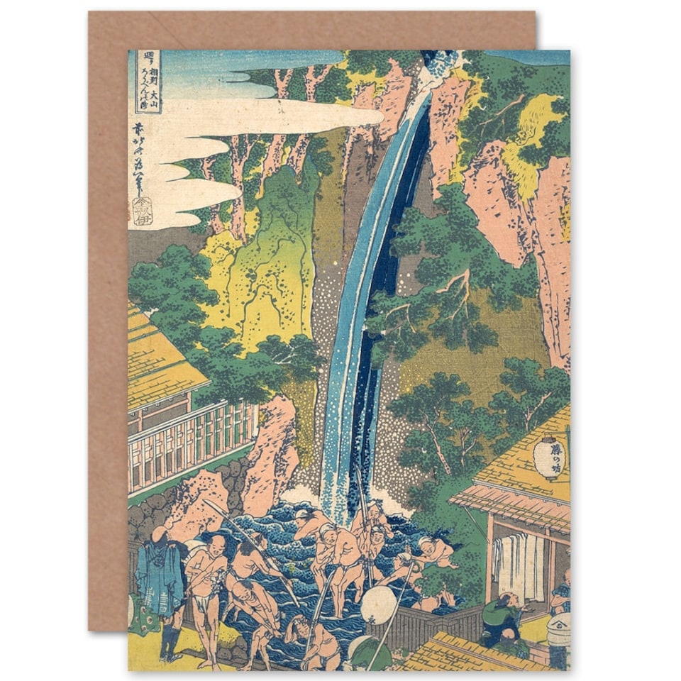 image 1 of Hokusai Japan Roben Falls Oyama Sagami Art Card