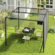 image 6 of Outsunny Metal Pergola Patio Sun Shelter Grape Tent Retractable Canopy UV Cut